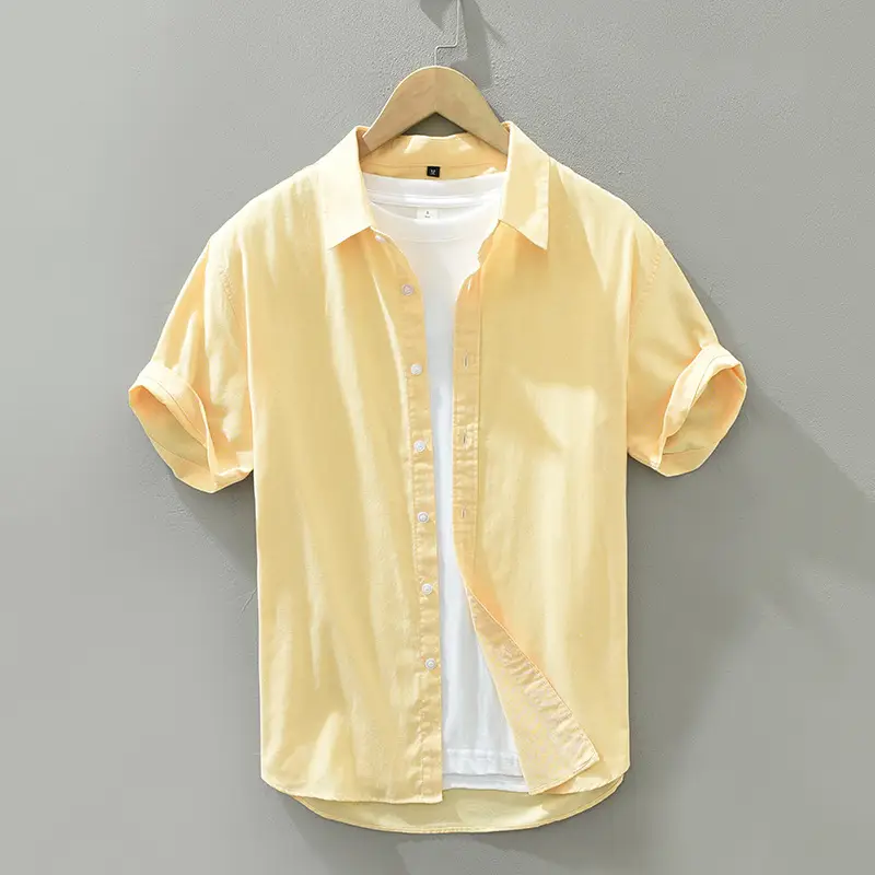 Pink Short-sleeved Japanese Style Shirt