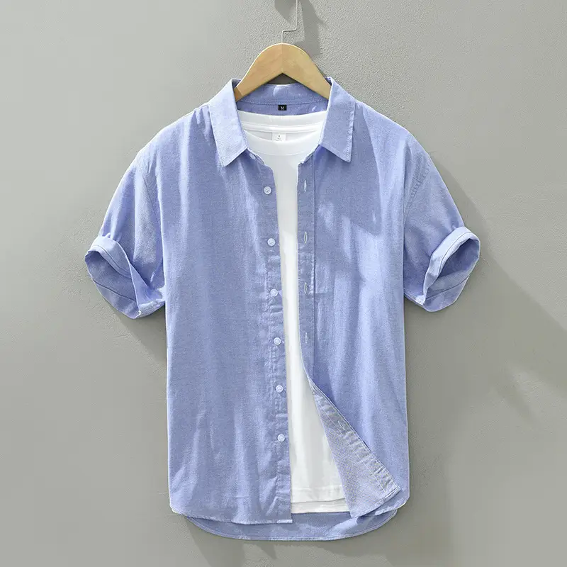 Pink Short-sleeved Japanese Style Shirt