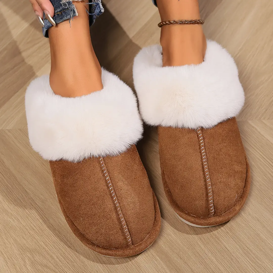 Cross-Border Amazon Home Couple's Cotton Slippers, Warm Winter Cotton Slippers, Thickened Autumn and Winter Indoor Half-Heel Home Slippers — feature 10