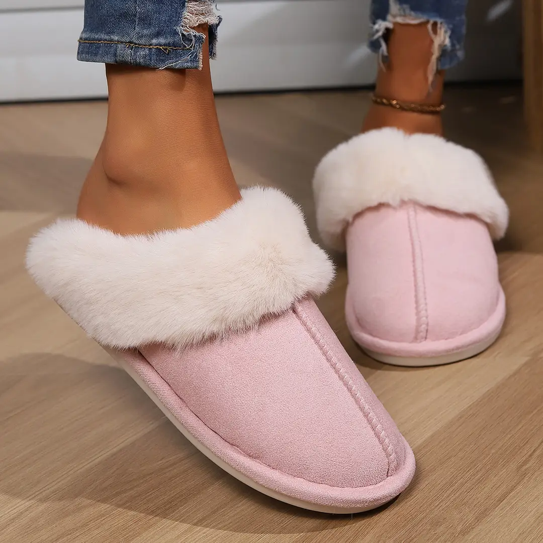 Cross-Border Amazon Home Couple's Cotton Slippers, Warm Winter Cotton Slippers, Thickened Autumn and Winter Indoor Half-Heel Home Slippers — feature 13