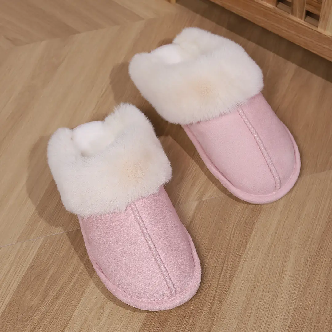 Cross-Border Amazon Home Couple's Cotton Slippers, Warm Winter Cotton Slippers, Thickened Autumn and Winter Indoor Half-Heel Home Slippers — feature 14