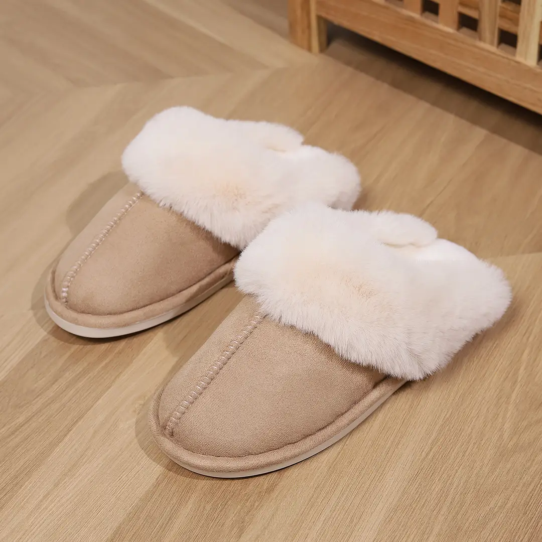 Cross-Border Amazon Home Couple's Cotton Slippers, Warm Winter Cotton Slippers, Thickened Autumn and Winter Indoor Half-Heel Home Slippers — feature 16