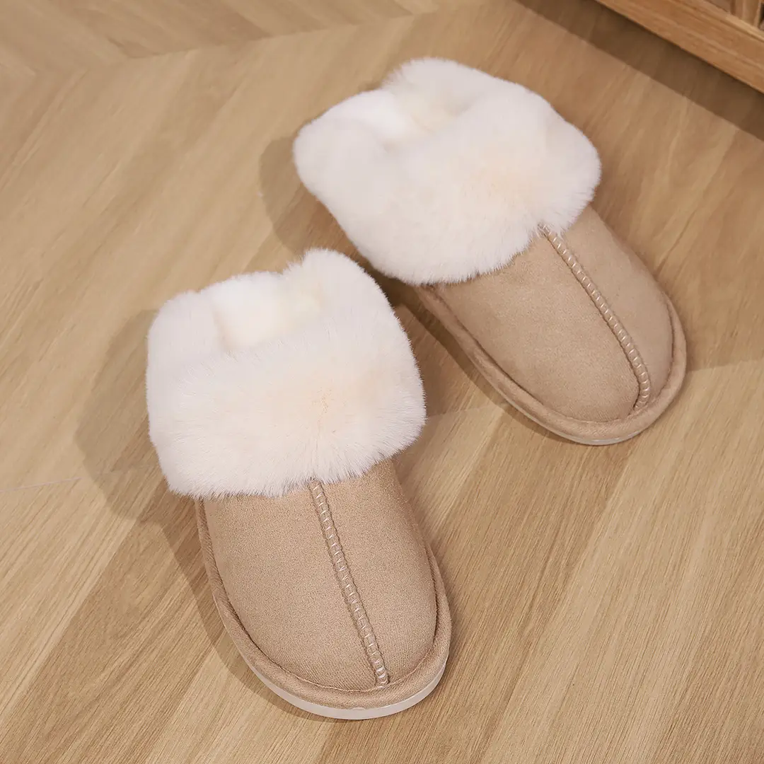 Cross-Border Amazon Home Couple's Cotton Slippers, Warm Winter Cotton Slippers, Thickened Autumn and Winter Indoor Half-Heel Home Slippers — feature 17