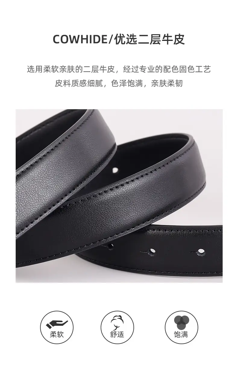 Women's Pink Genuine Leather Belt with Gold T-Buckle — feature 32