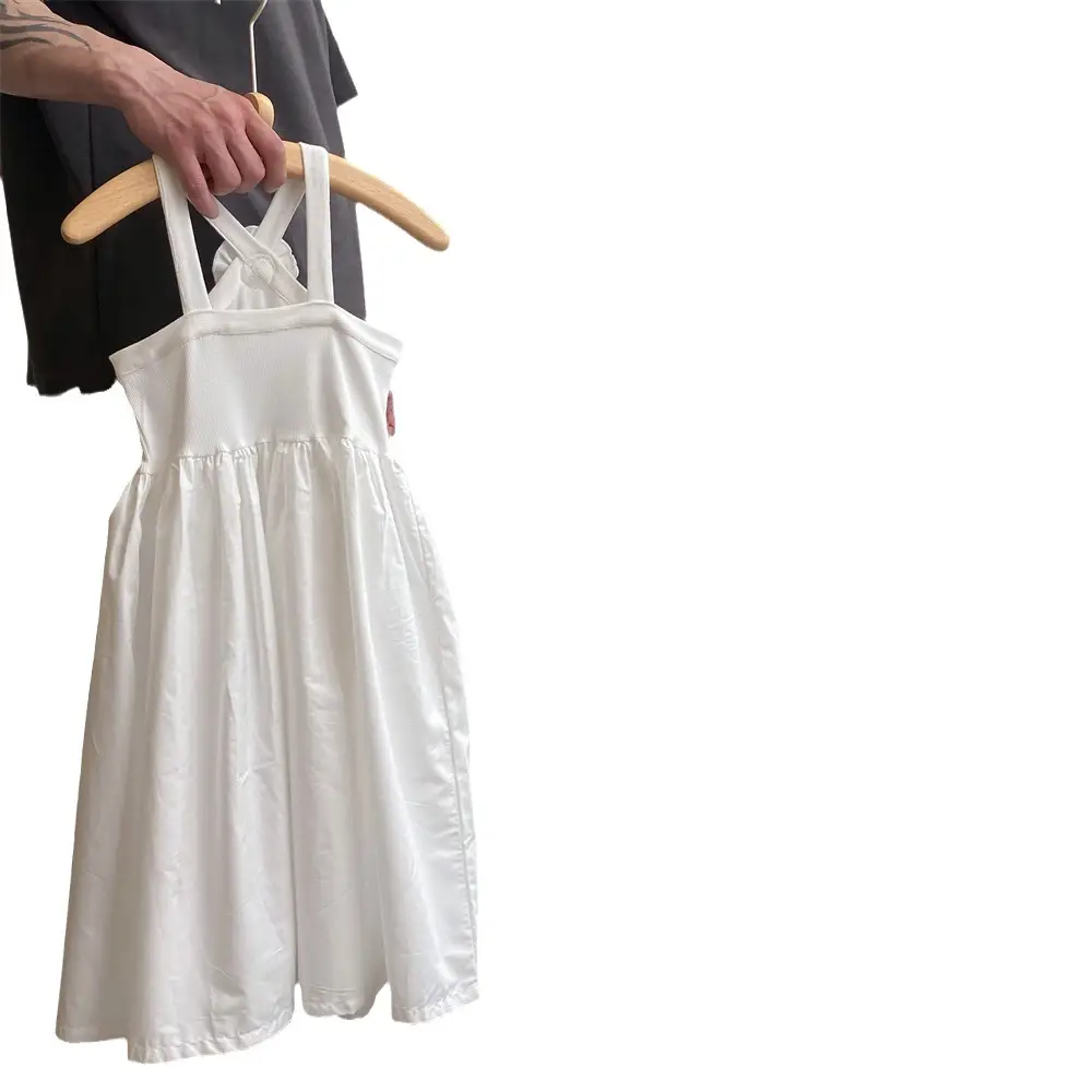 White French Style Sleeveless Princess Dress for Girls - Image 6