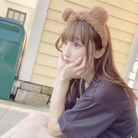 Cute Bear Button Hair Band for Women