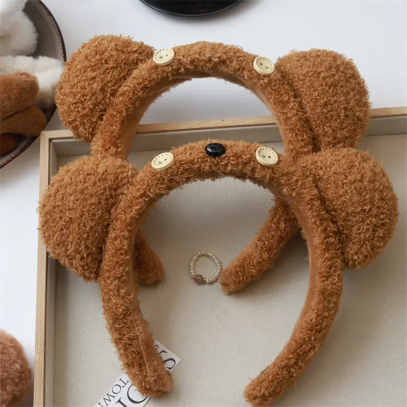 Cute Bear Button Hair Band for Women — feature 13