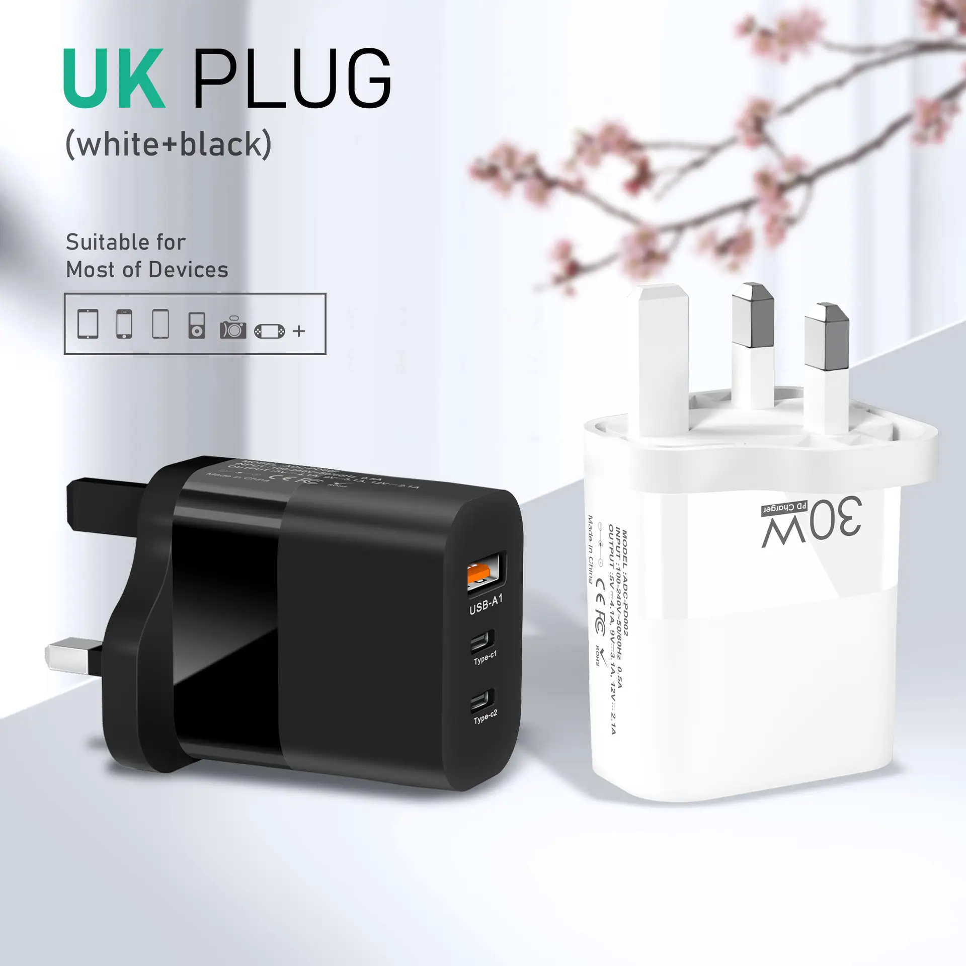 30W European Plug for Mobile Phone Charging - Image 3