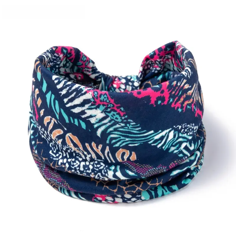 Leopard Print Sports Headband with Wide Elastic Band - Image 5