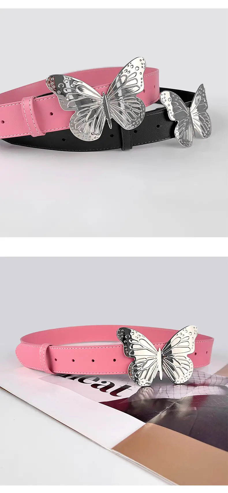 Women's Butterfly Belt with Genuine Leather Wide Strap β feature 11