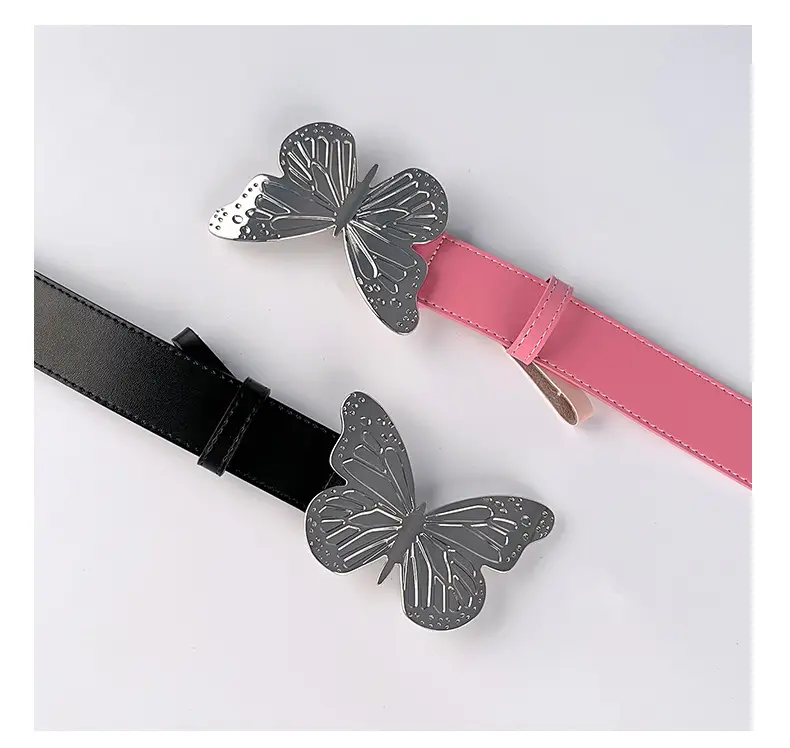Women's Butterfly Belt with Genuine Leather Wide Strap β feature 4