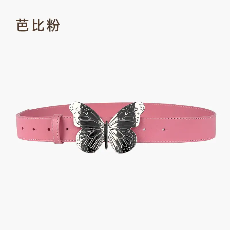 Women's Butterfly Belt with Genuine Leather Wide Strap - Image 2