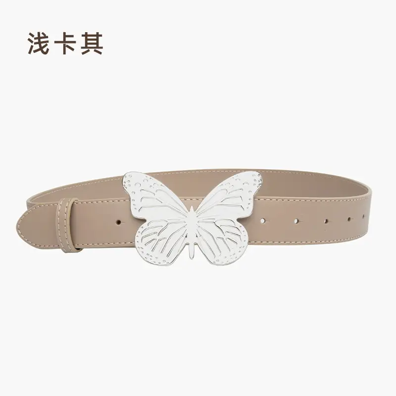 Women's Butterfly Belt with Genuine Leather Wide Strap - Image 5