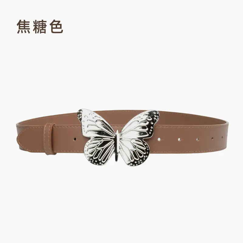 Women's Butterfly Belt with Genuine Leather Wide Strap - Image 6