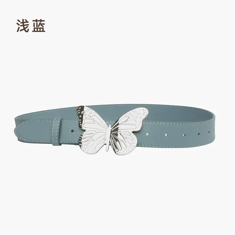 Women's Butterfly Belt with Genuine Leather Wide Strap - Image 7