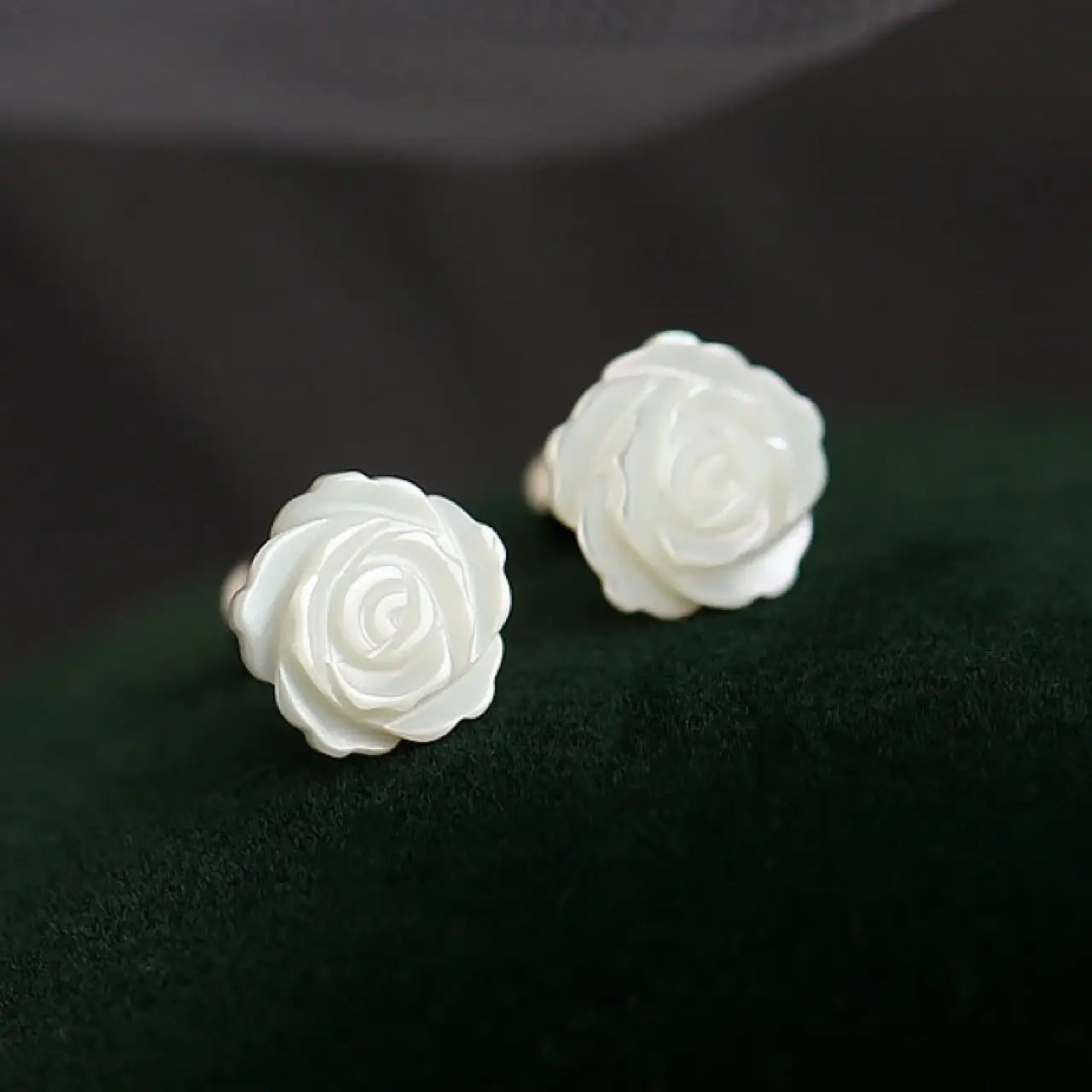 French Style Mother-of-Pearl Earrings 925 Silver - Image 2