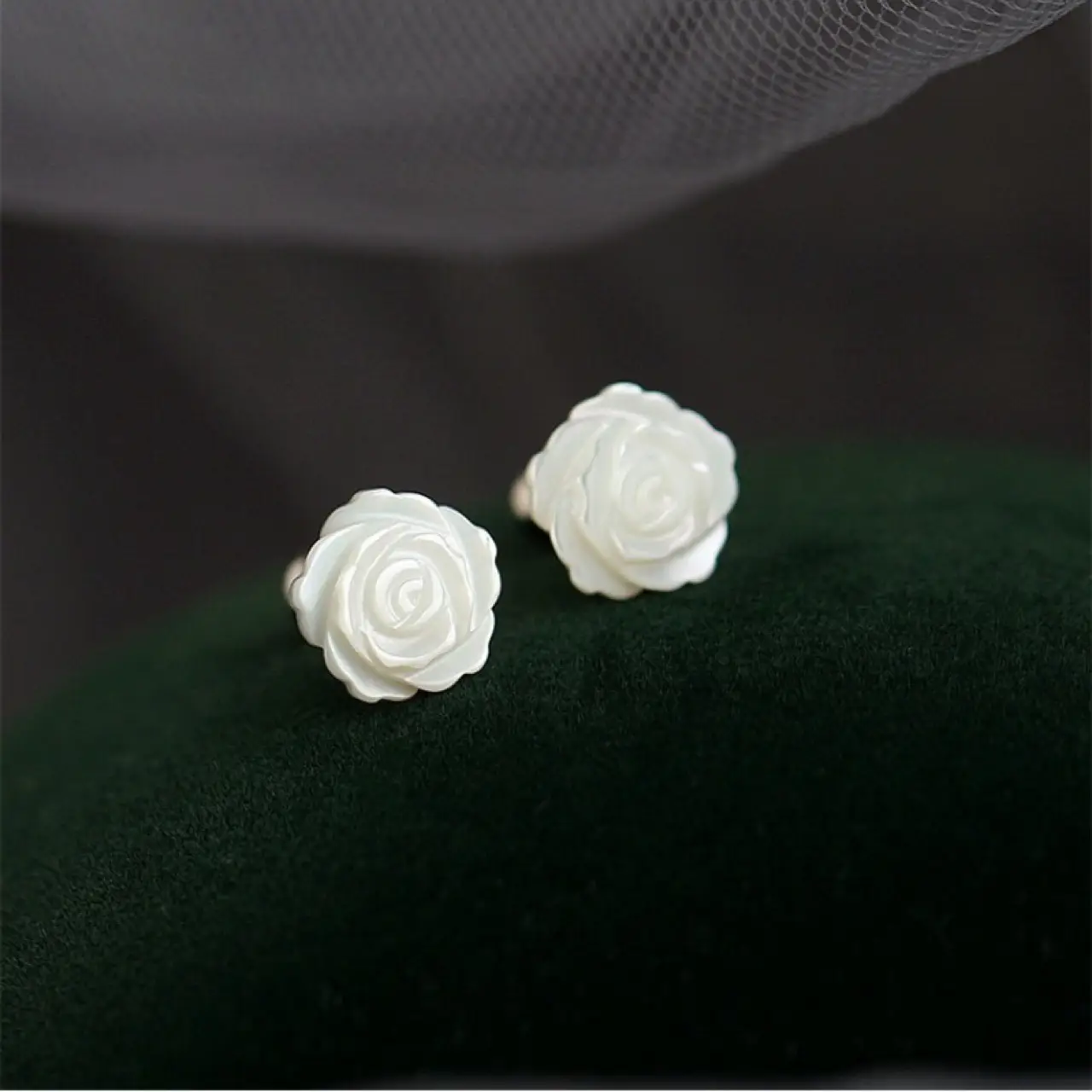French Style Mother-of-Pearl Earrings 925 Silver - Image 3