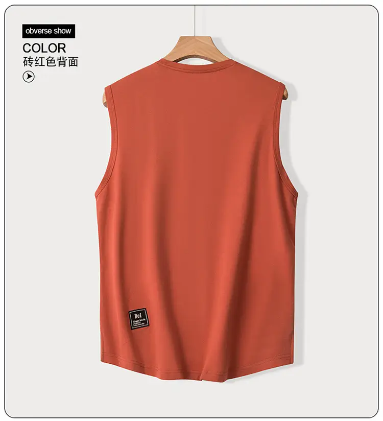 Men's 2023 Sleeveless Vest Teal Korean Style — feature 14