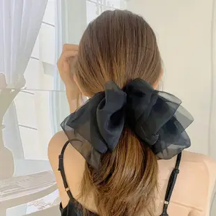Black Large Streamer Bow Hairpin for Women — feature 18