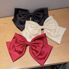 Black Large Streamer Bow Hairpin for Women — feature 3