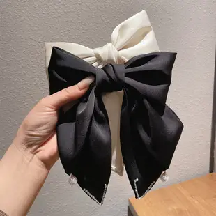 Black Large Streamer Bow Hairpin for Women — feature 35