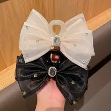 Black Large Streamer Bow Hairpin for Women — feature 8
