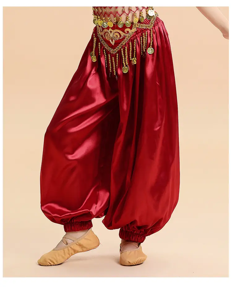 New Jasmine Princess Wide Leg Belly Dance Pants Turquoise — feature 18