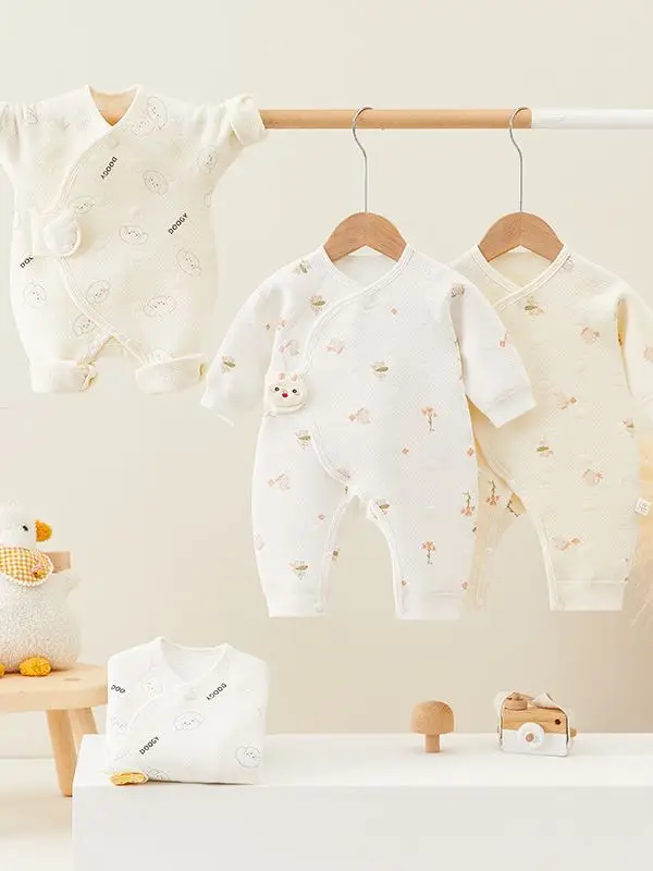 Newborn Velvet Jumpsuit White Boneless Baby's Winter Warm - Image 28