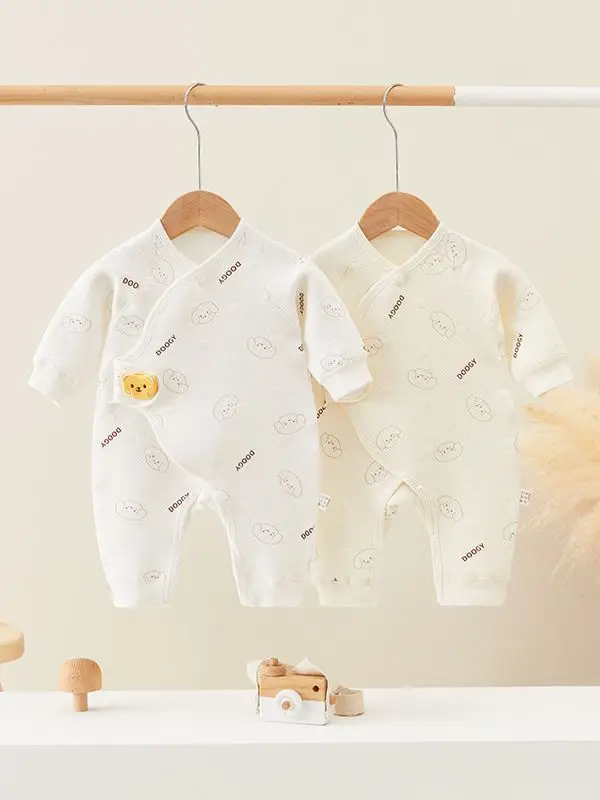 Newborn Velvet Jumpsuit White Boneless Baby's Winter Warm - Image 29