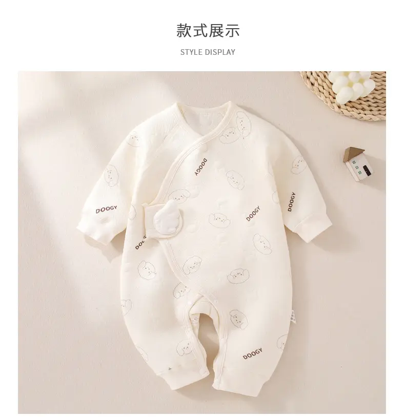 Newborn Velvet Jumpsuit White Boneless Baby's Winter Warm — feature 12