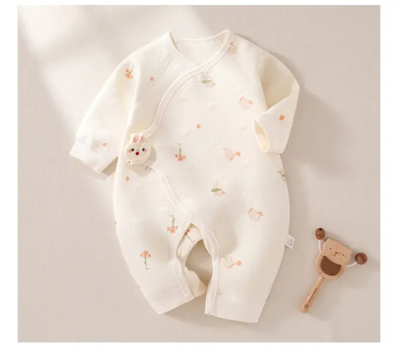 Newborn Velvet Jumpsuit White Boneless Baby's Winter Warm — feature 14