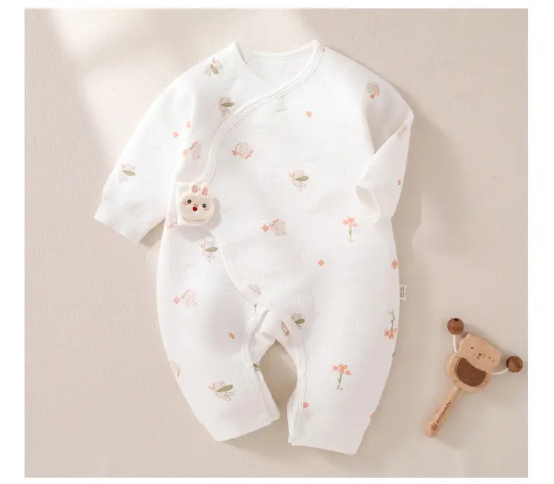 Newborn Velvet Jumpsuit White Boneless Baby's Winter Warm — feature 15