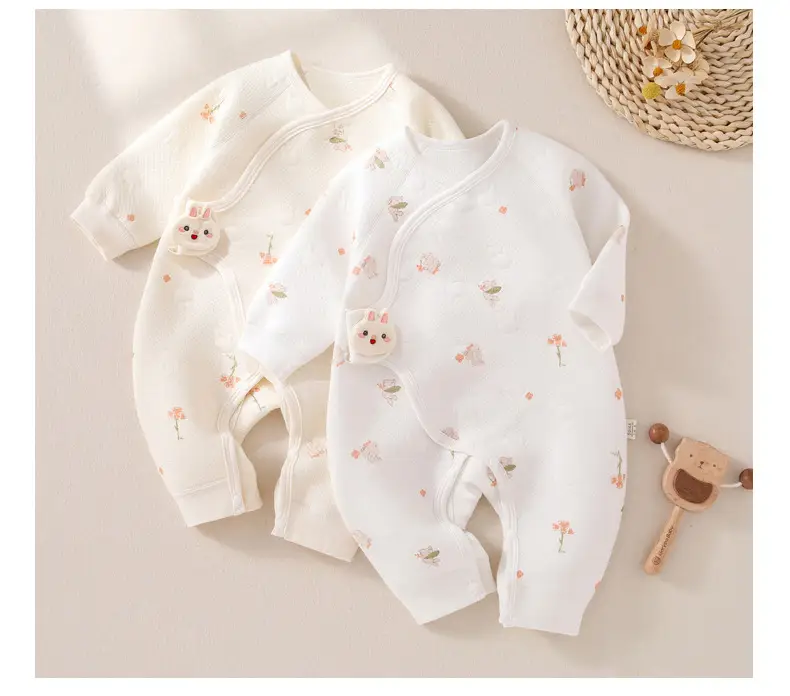 Newborn Velvet Jumpsuit White Boneless Baby's Winter Warm — feature 16
