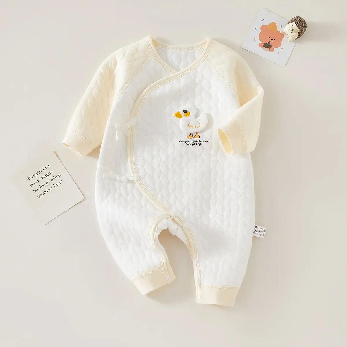 Newborn Velvet Jumpsuit White Boneless Baby's Winter Warm - Image 10
