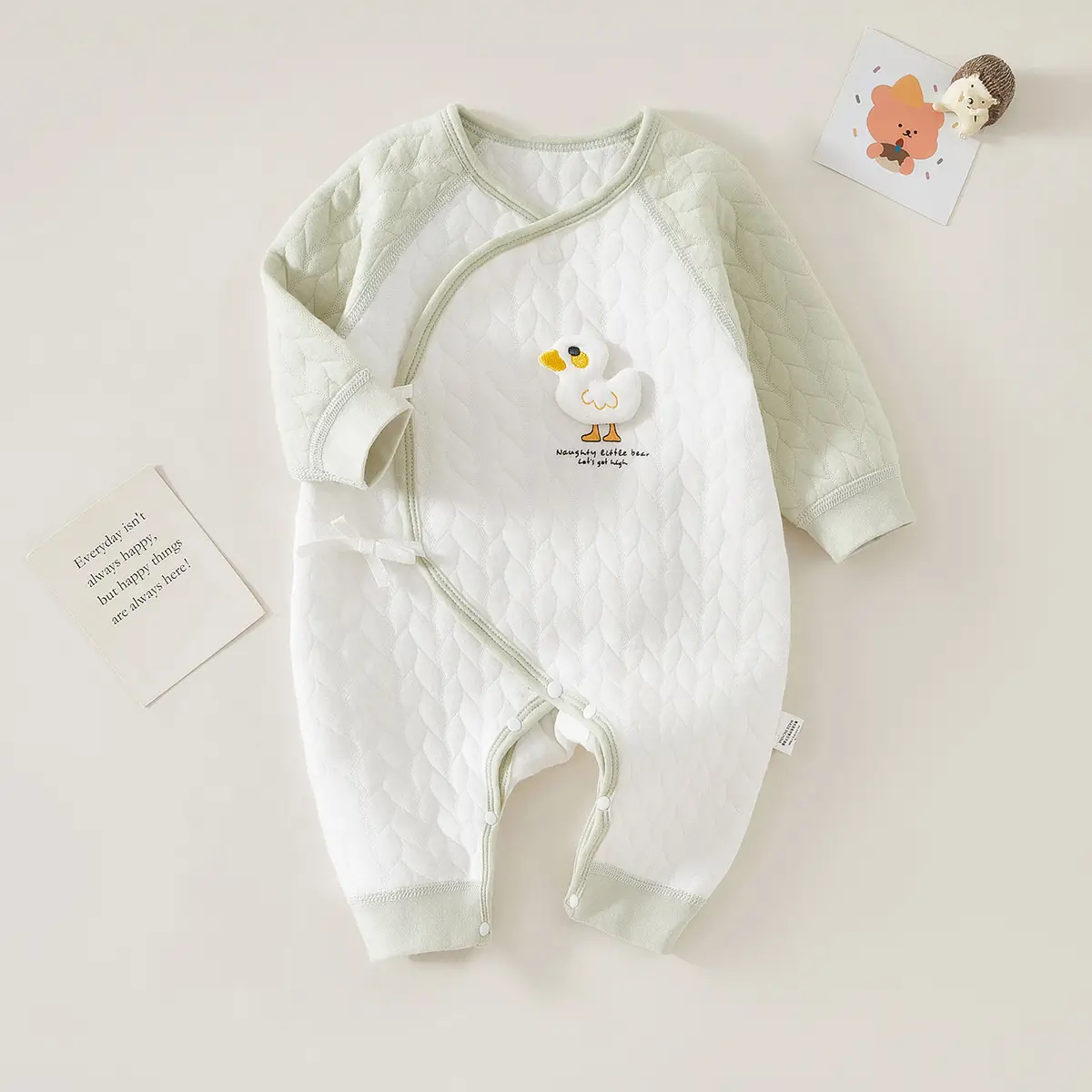 Newborn Velvet Jumpsuit White Boneless Baby's Winter Warm - Image 11