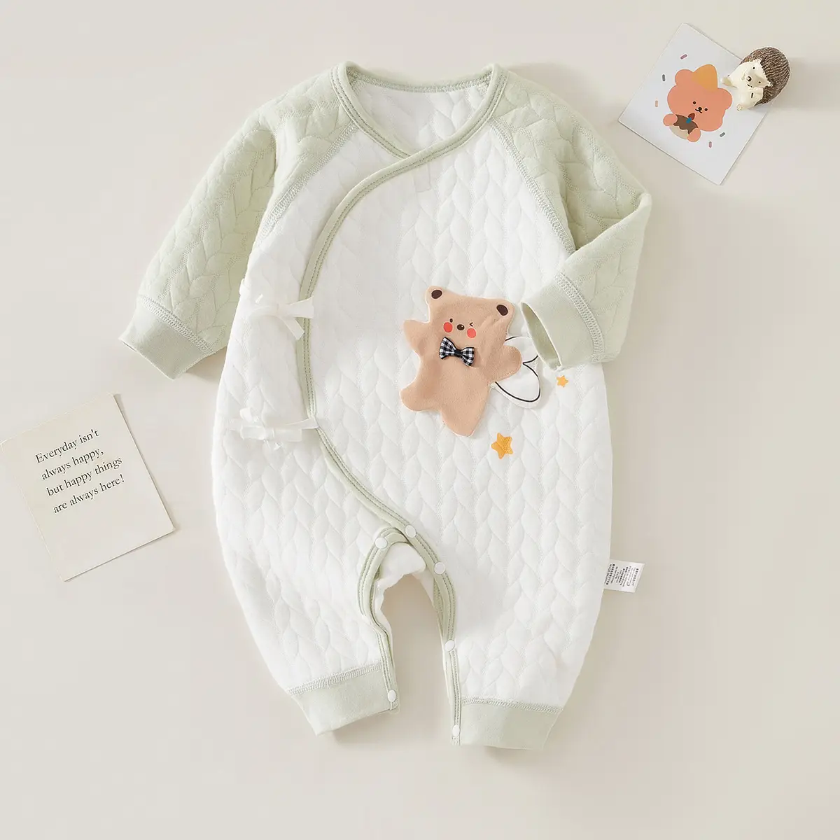 Newborn Velvet Jumpsuit White Boneless Baby's Winter Warm - Image 23