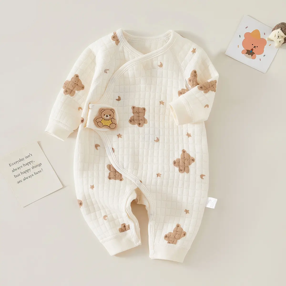 Newborn Velvet Jumpsuit White Boneless Baby's Winter Warm - Image 6