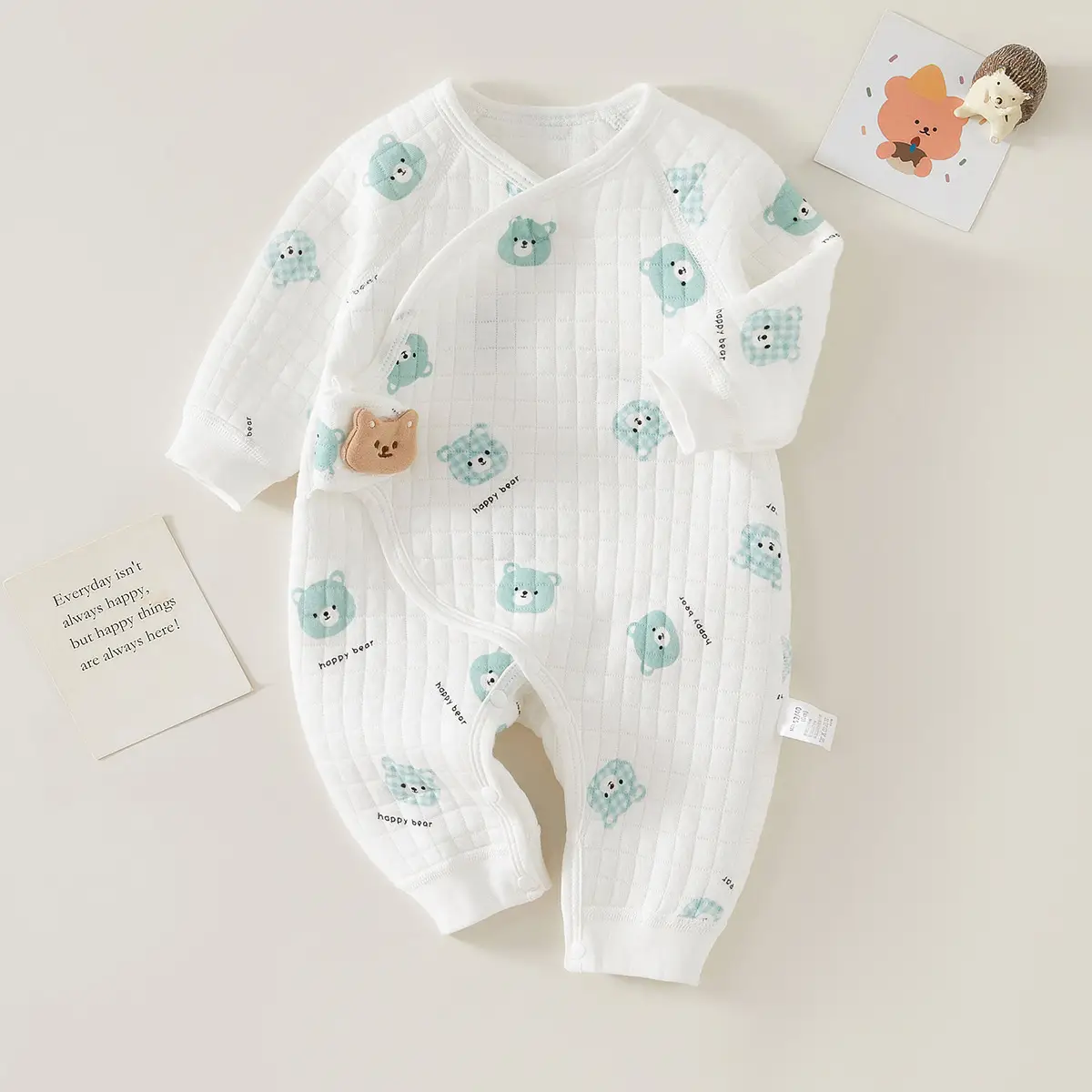 Newborn Velvet Jumpsuit White Boneless Baby's Winter Warm - Image 7
