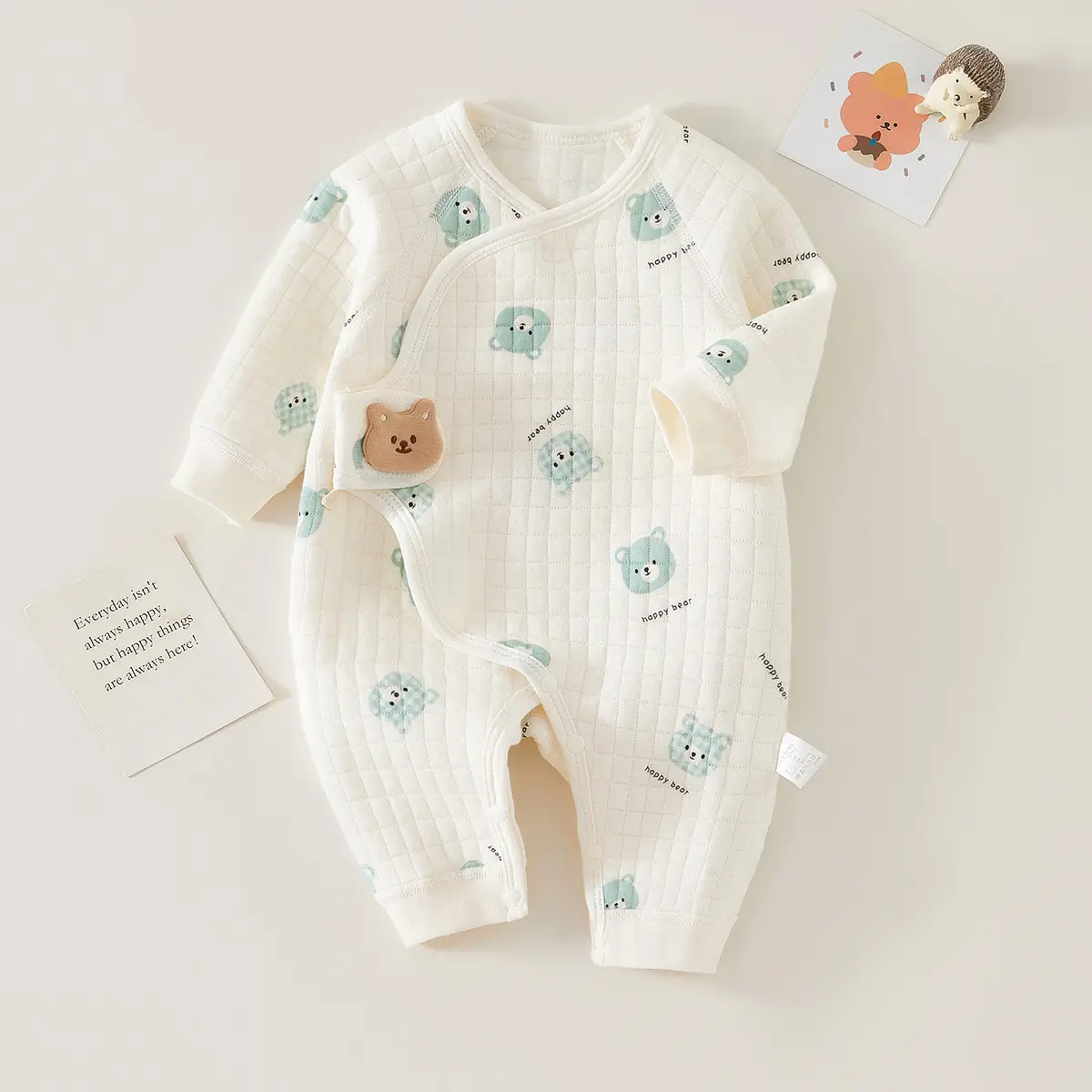 Newborn Velvet Jumpsuit White Boneless Baby's Winter Warm - Image 8