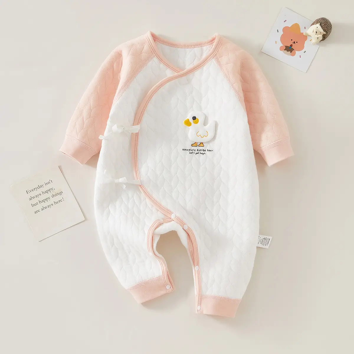 Newborn Velvet Jumpsuit White Boneless Baby's Winter Warm - Image 9