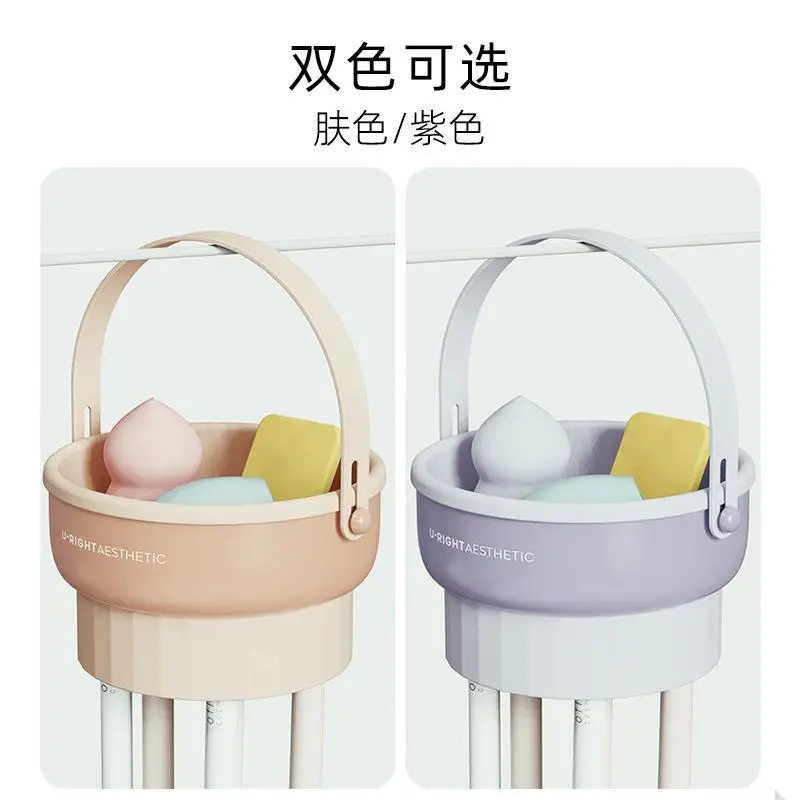 Silicone Makeup Brush Cleaner Egg Drying Rack Dual Color