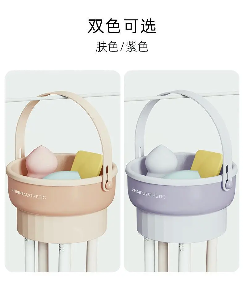 Silicone Makeup Brush Cleaner Egg Drying Rack Dual Color — feature 5