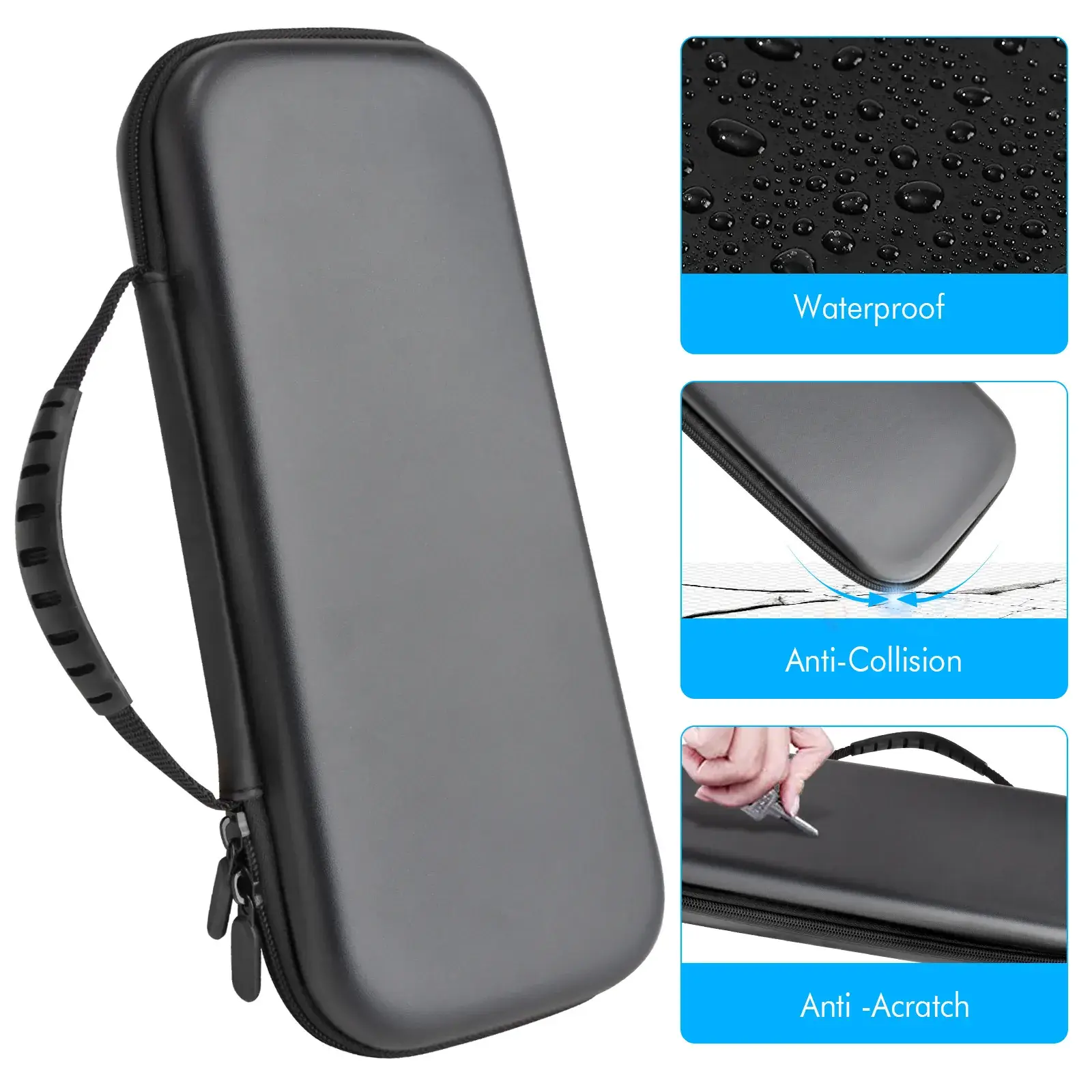 Asus ROG Ally Storage Bag Grey Black Leather - Image 5