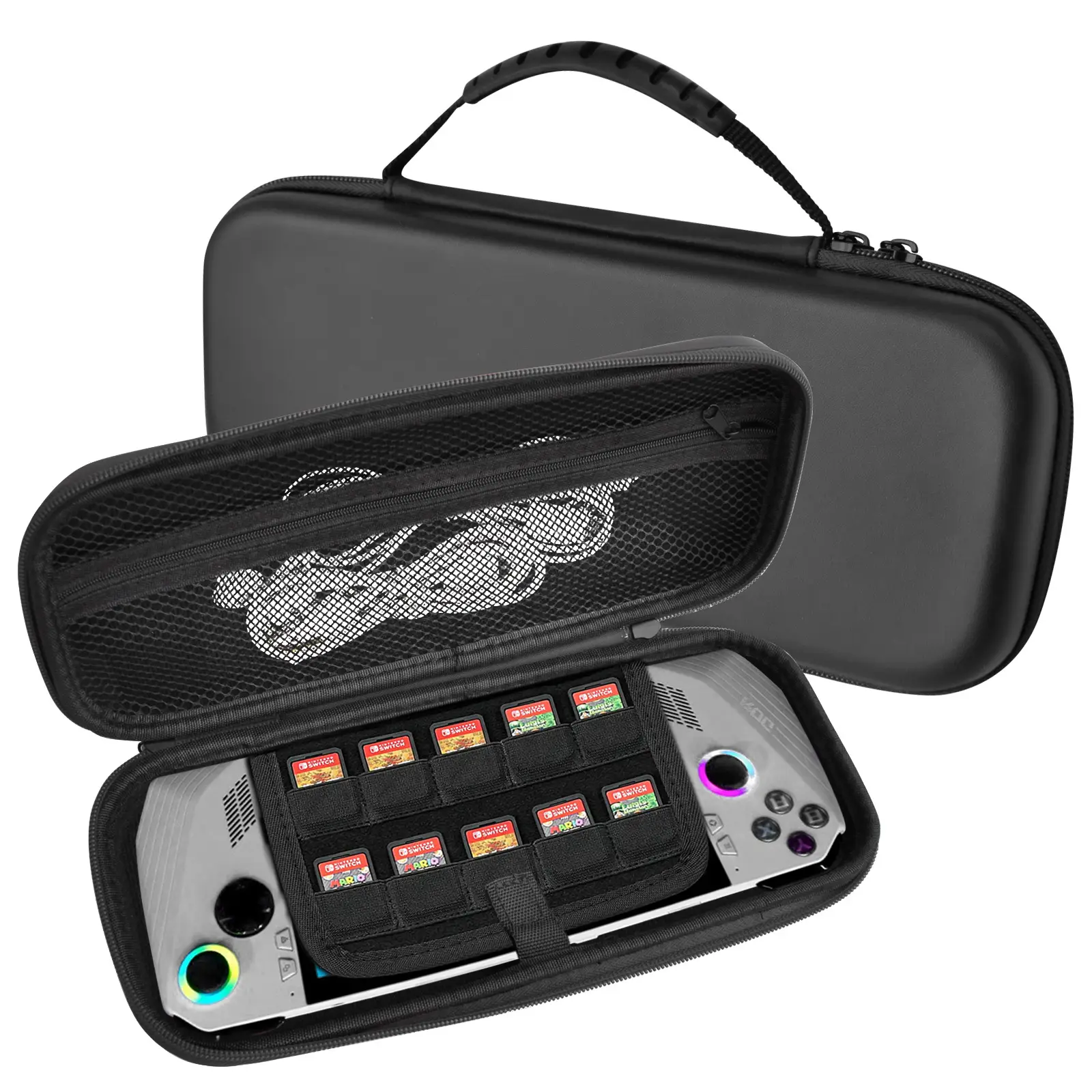 Asus ROG Ally Storage Bag Grey Black Leather — feature 2