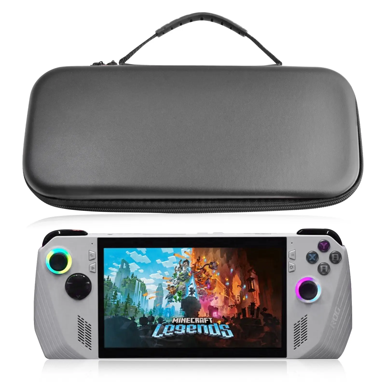 Asus ROG Ally Storage Bag Grey Black Leather — feature 3