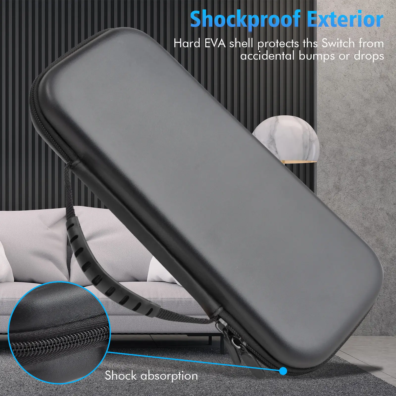 Asus ROG Ally Storage Bag Grey Black Leather — feature 6