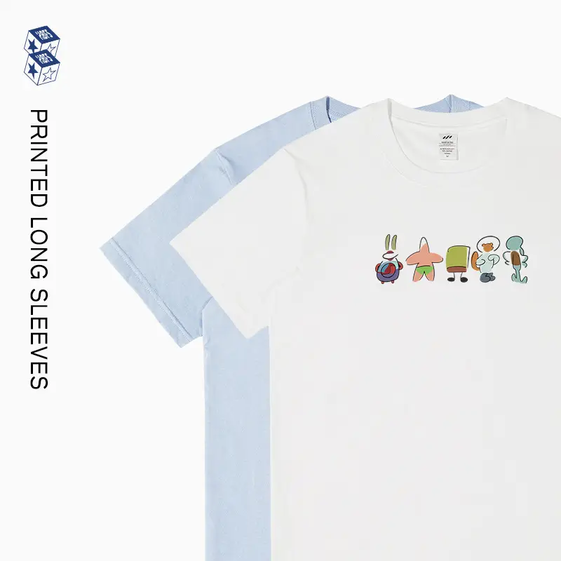 Men's Pure Cotton Printed T-Shirt White 2023 Summer