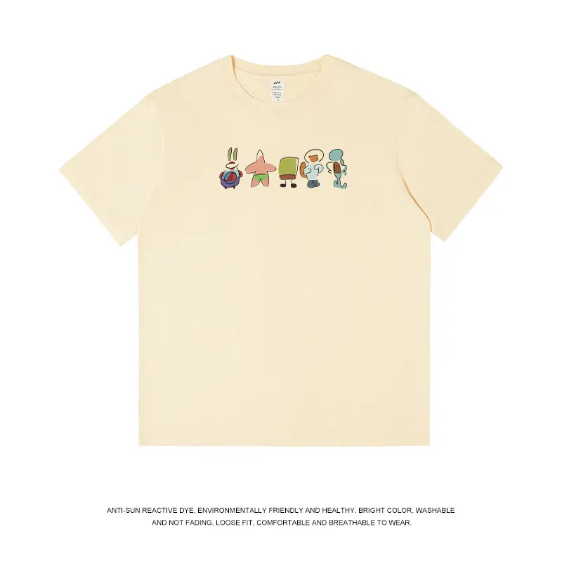 Men's Pure Cotton Printed T-Shirt White 2023 Summer