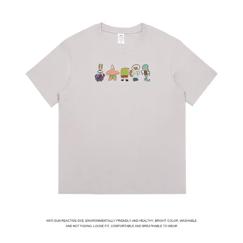 Men's Pure Cotton Printed T-Shirt White 2023 Summer