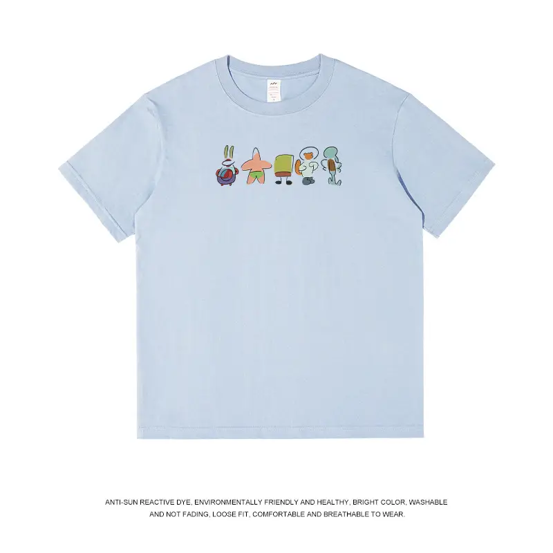 Men's Pure Cotton Printed T-Shirt White 2023 Summer